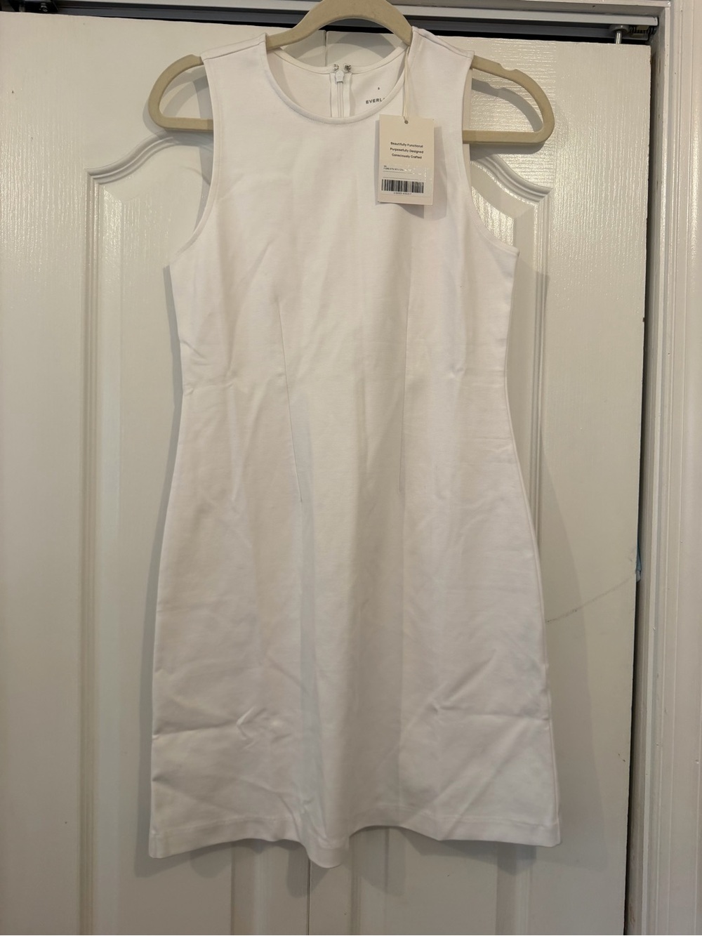 Everlane THE DREAM '90S SHIFT DRESS white Sz small bridal mini dress